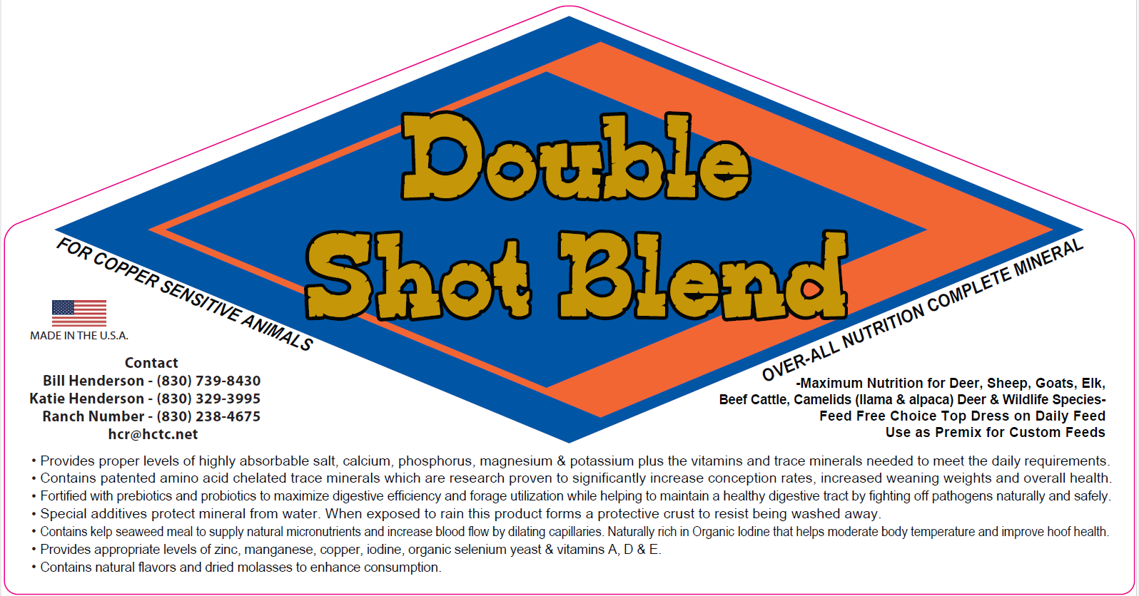 Double Shot logo with basic info